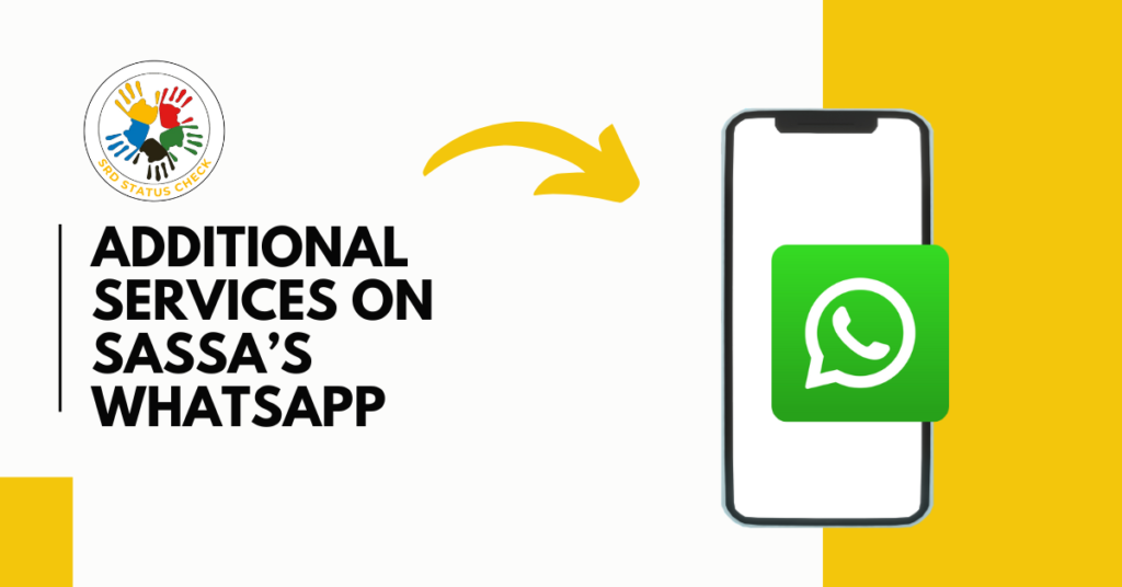 Additional Services on SASSA’s WhatsApp